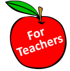 For Teachers [on red apple]