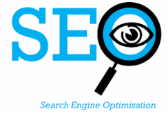SEO: Search Engine Optimization [magnifying glass over eye]