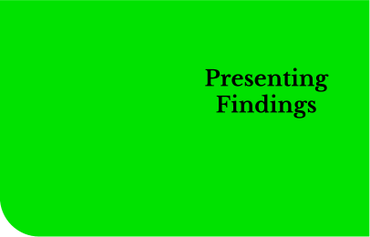 Presenting Findings segment of research process