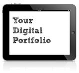 Tablet clipart with Your Digital Portfolio